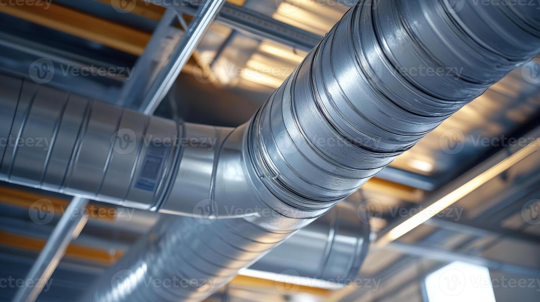 This advanced HVAC system is equipped with durable steel ducts, ensuring highly effective heating and cooling processes suitable for both industrial and residential environments and applications photo