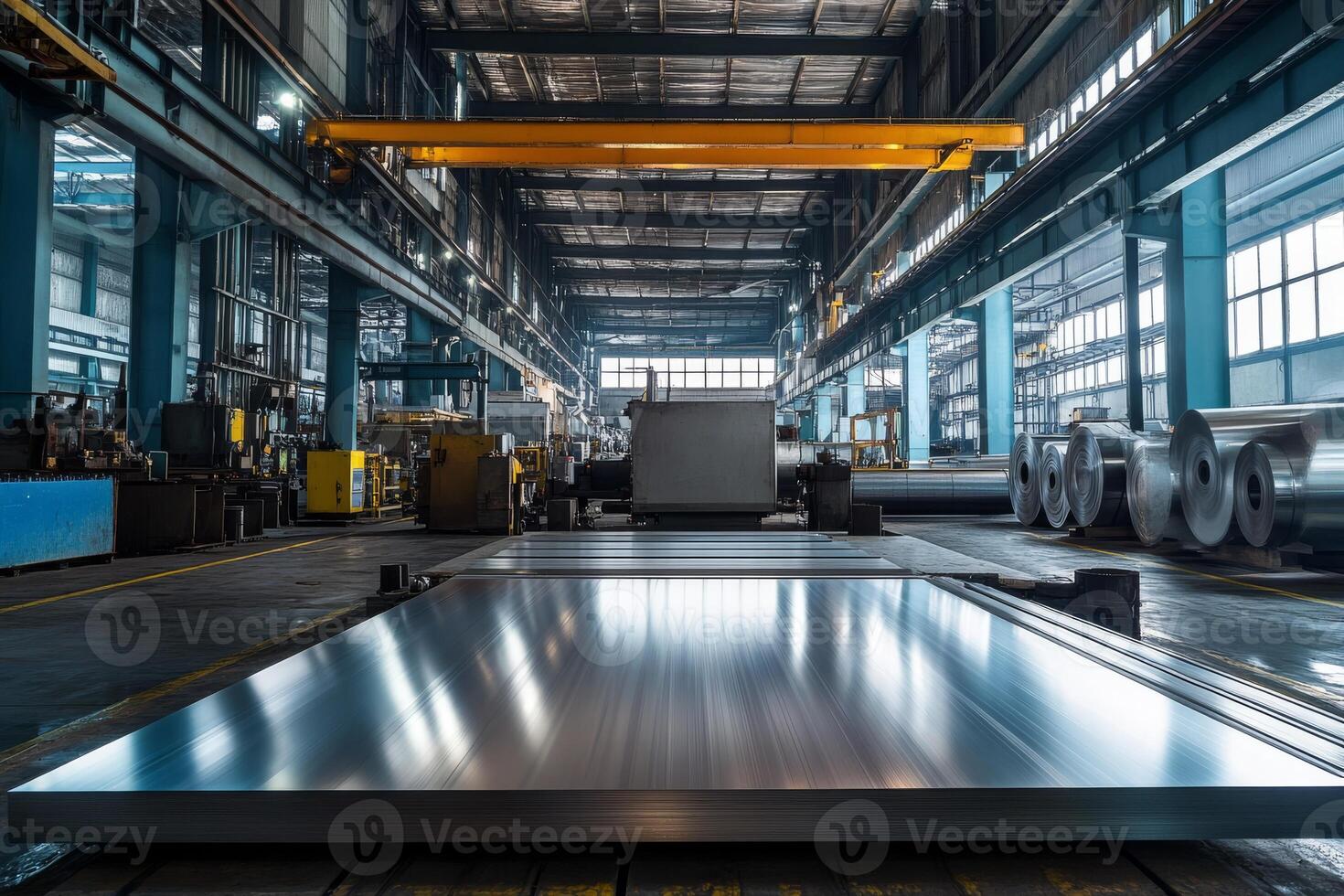 The advanced facility highlights the complex processing of stainless steel sheets, showcasing remarkable advances in metalworking and effective manufacturing techniques in the industry photo