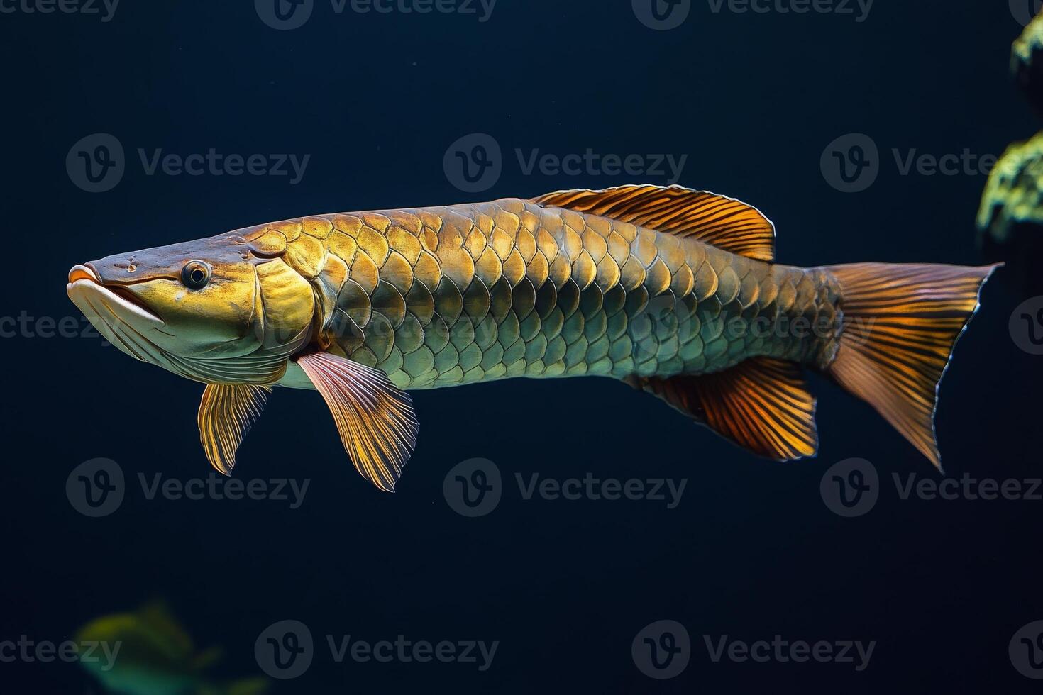A large fish swimming in an aquarium photo