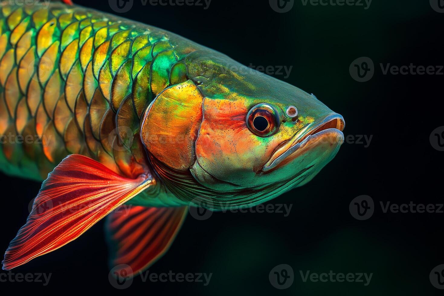 A colorful fish with a long tail photo