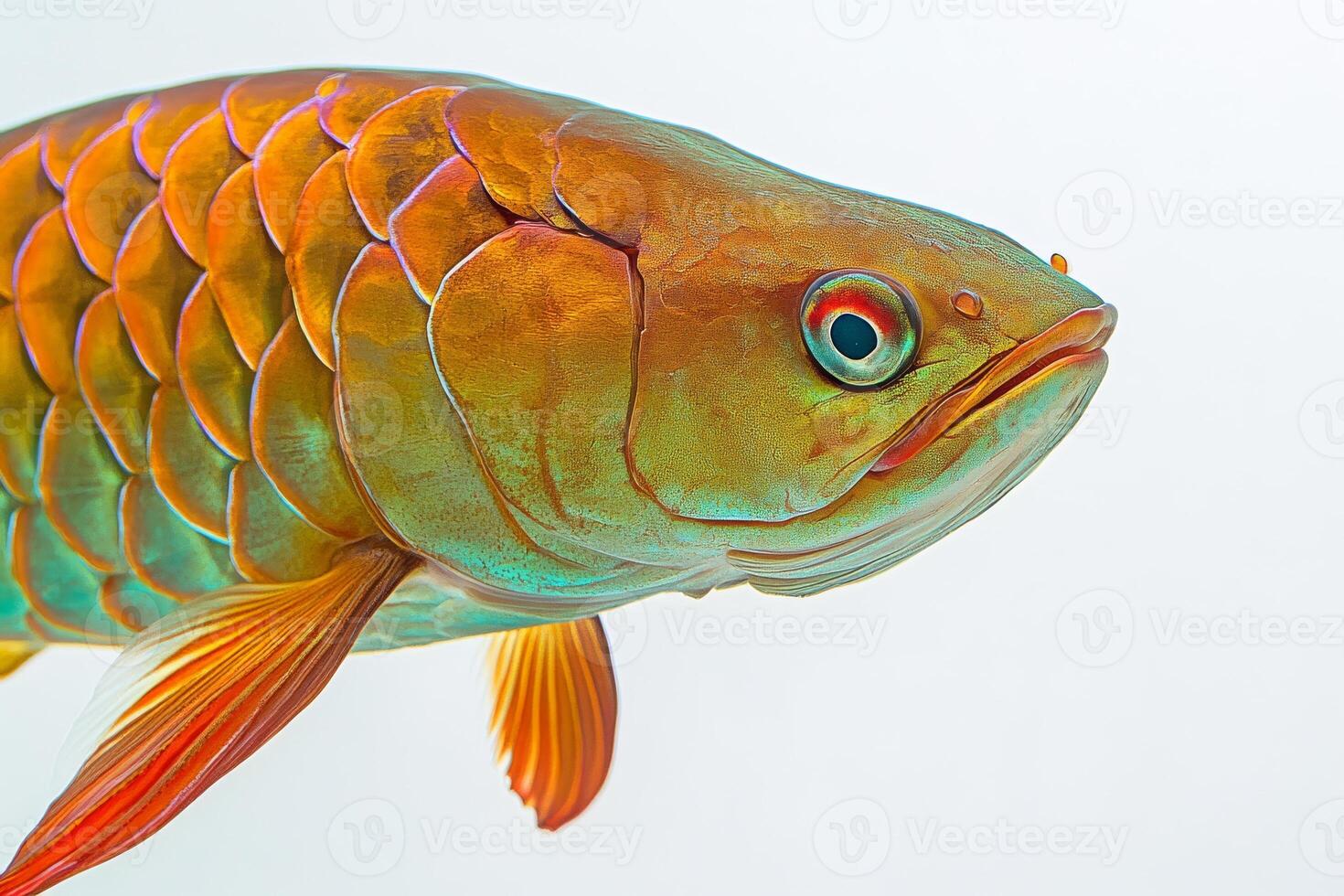 A fish with bright colors and a long tail photo