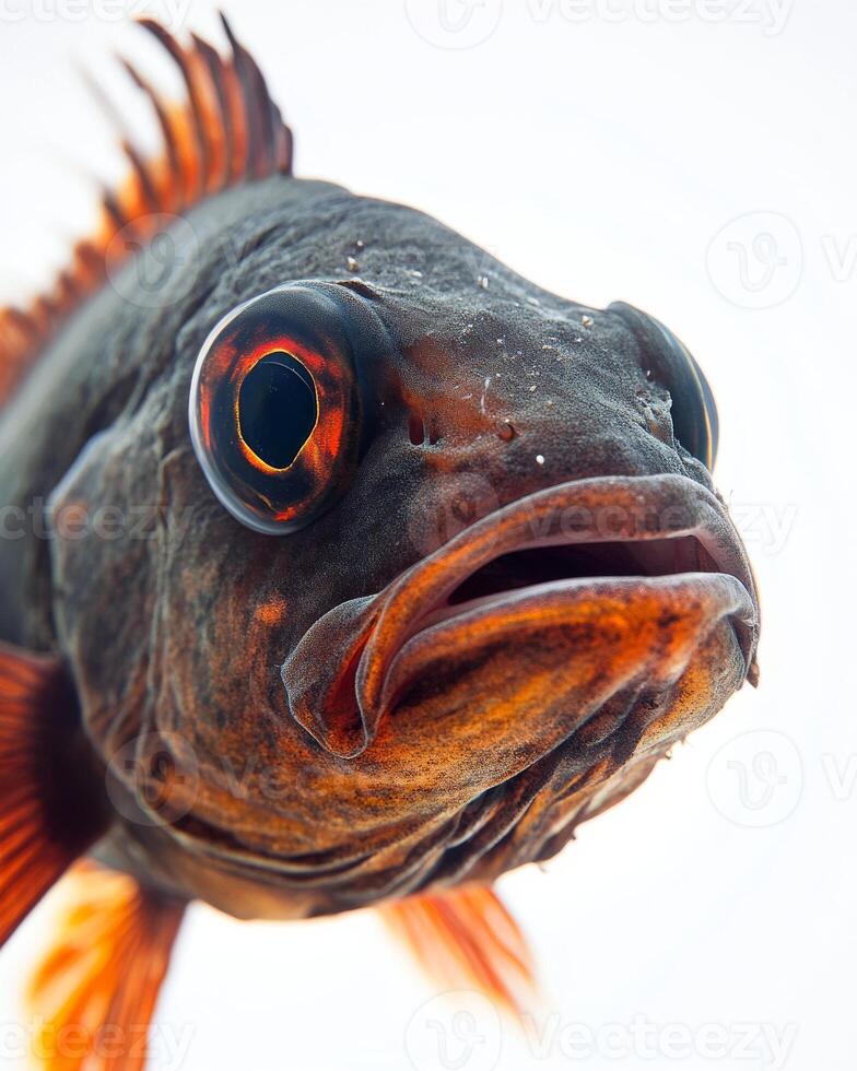 A close up of a fish with big eyes photo