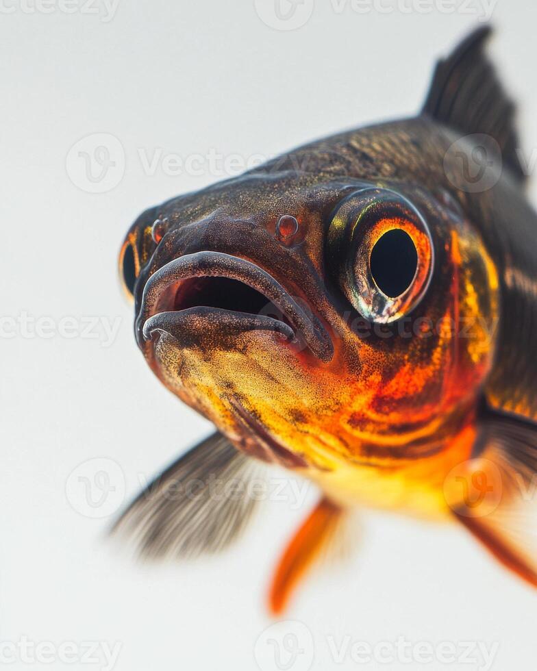 A close up of a fish with big eyes photo