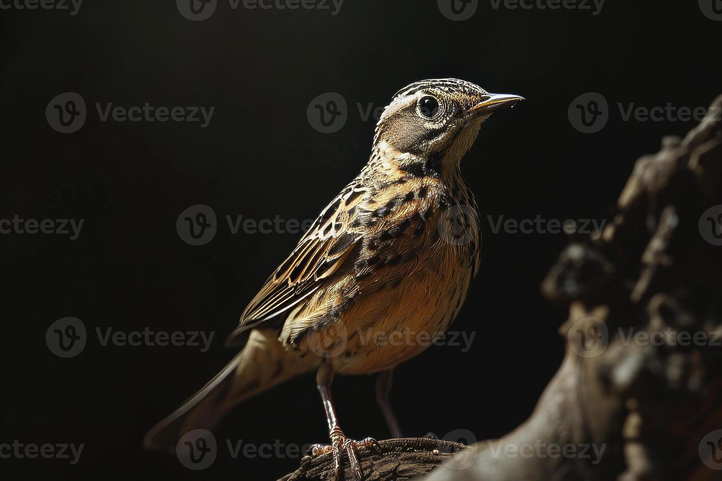 A bird is perched on a branch photo