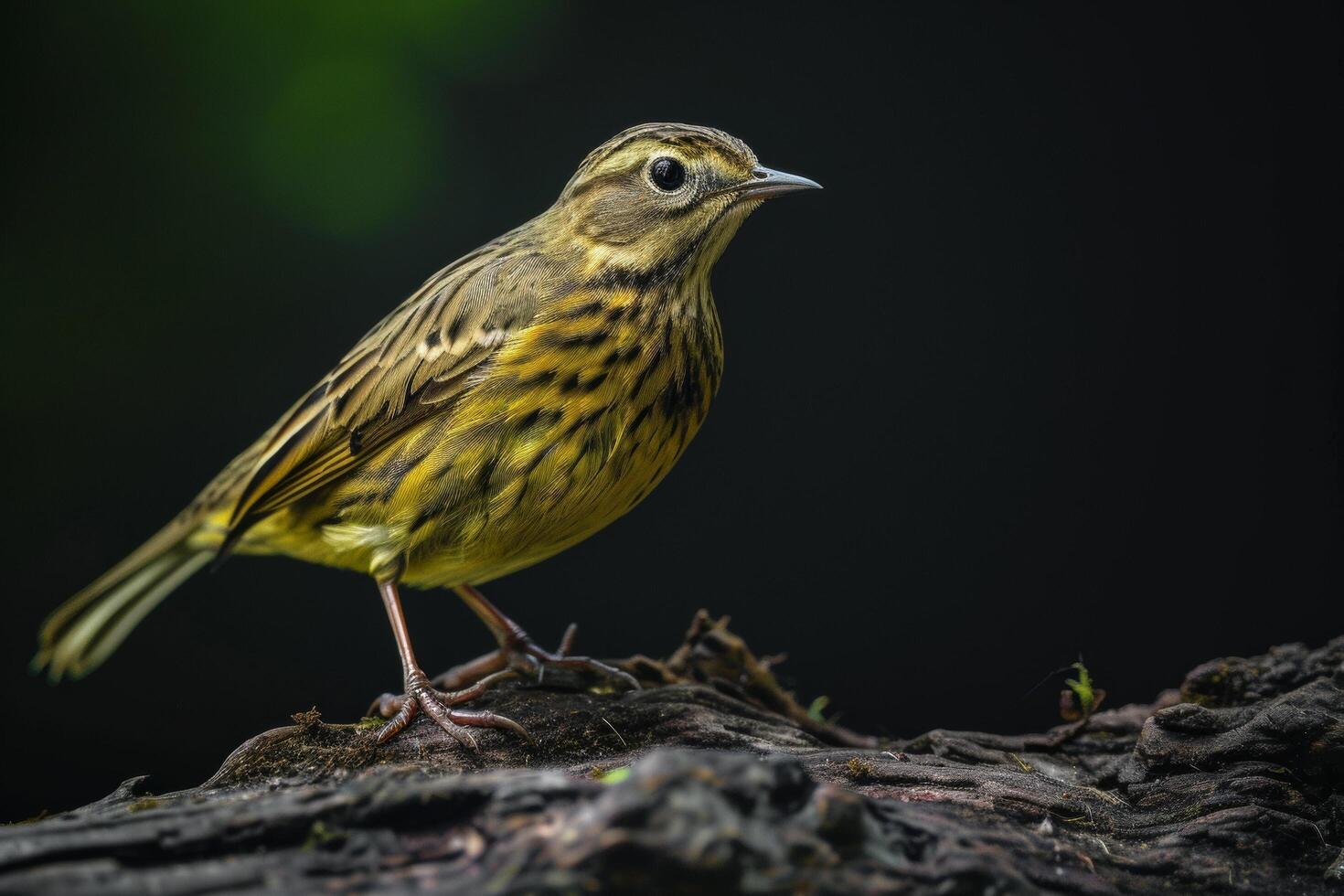 A small bird is standing on a tree branch photo