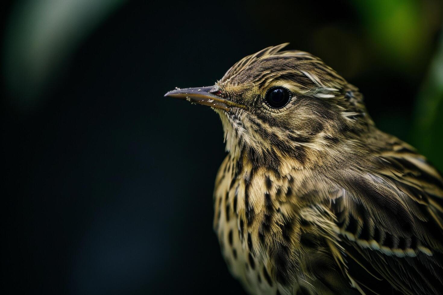 A small bird with a black beak photo