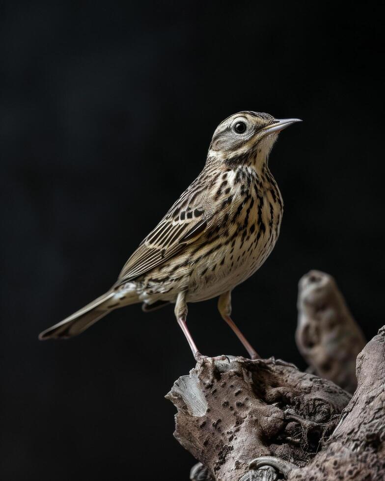 A small bird is standing on a branch photo