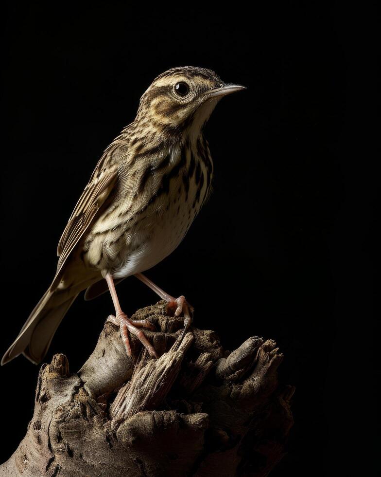 A bird is perched on a branch photo