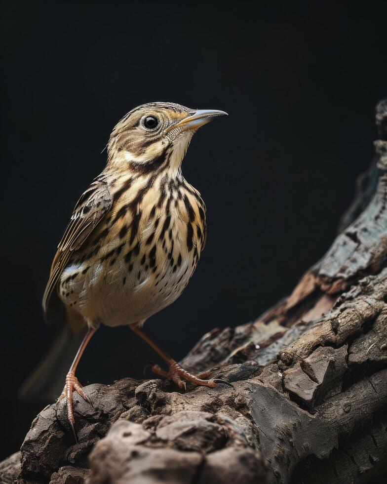 A small bird is standing on a branch photo