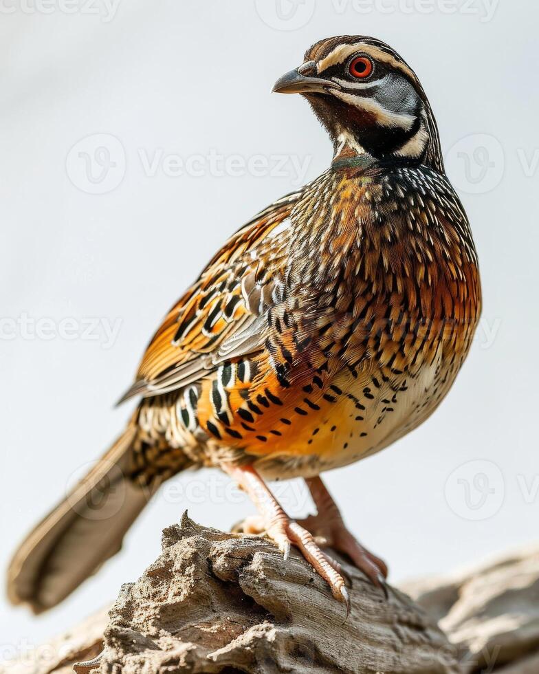 A bird is standing on a branch photo