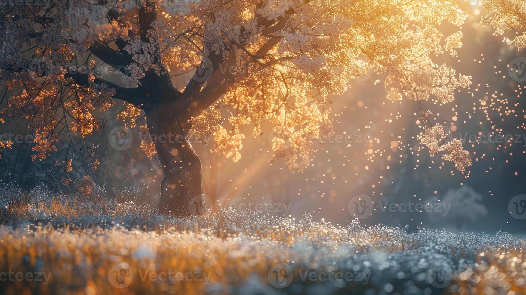 Golden Glow in the Woods photo