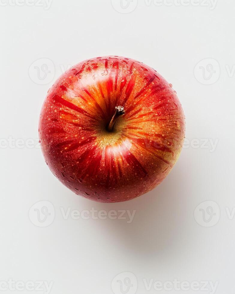 Red Apple Isolated With White Background photo