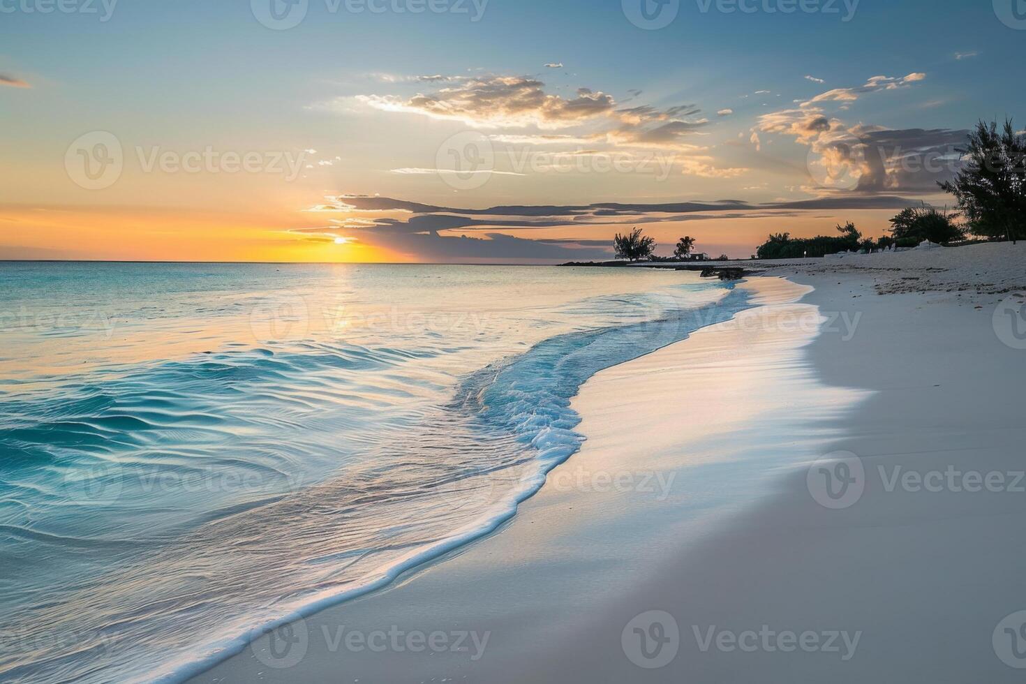 Golden sunlight reflecting on foamy waves photo