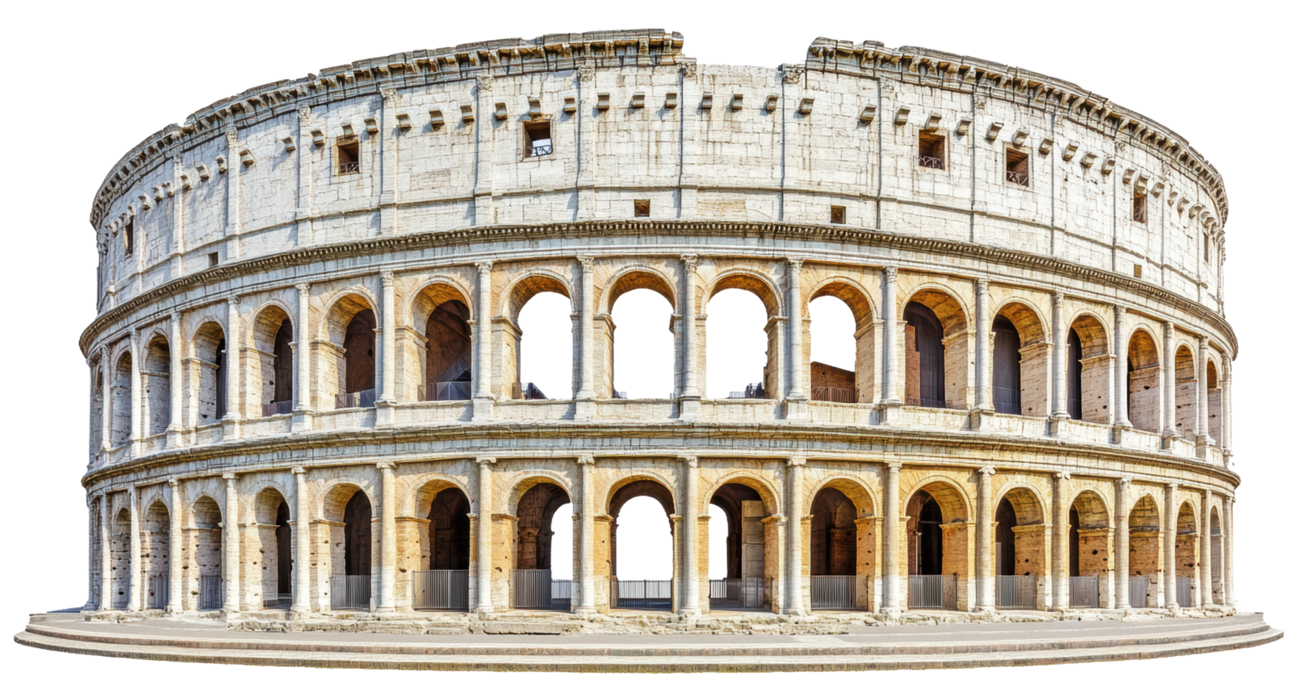 The Colosseum stands majestically in Rome, showcasing its iconic architecture, cut out - stock png. png