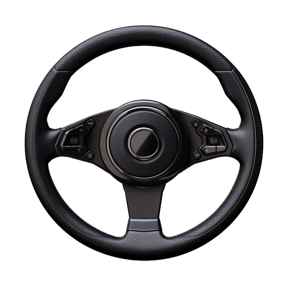 Generic steering wheel isolated on transparent background..... png