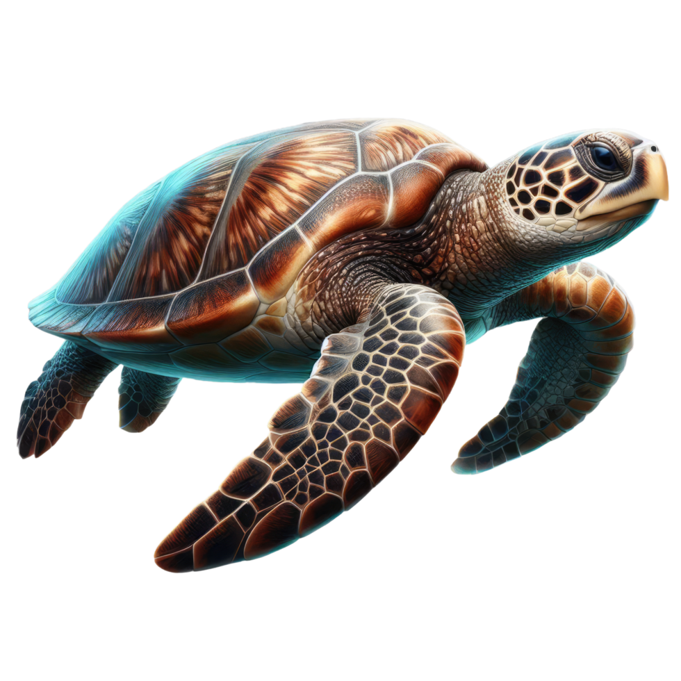 Sea turtle isolated on transparent background png