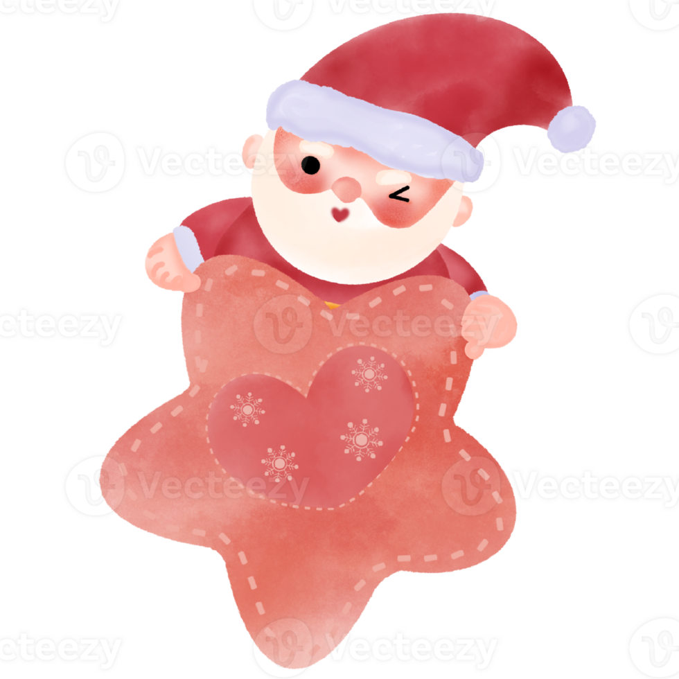Santa Claus con amore icona cartone animato png