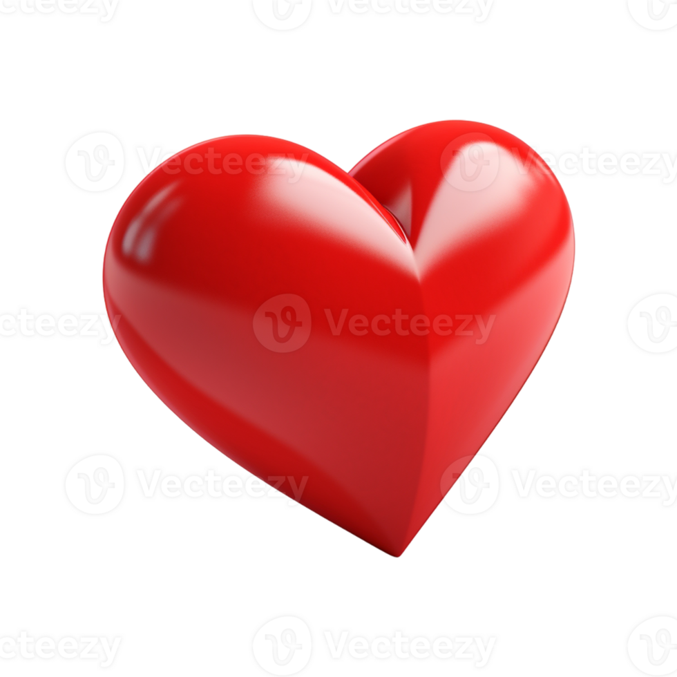 A red heart isolated on transparent background png