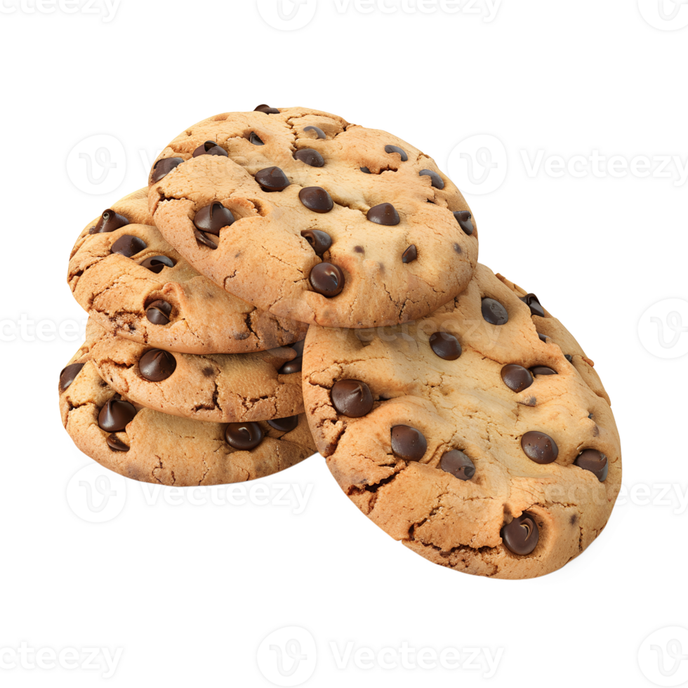 chocolate chip cookie with chocolate chips on it png