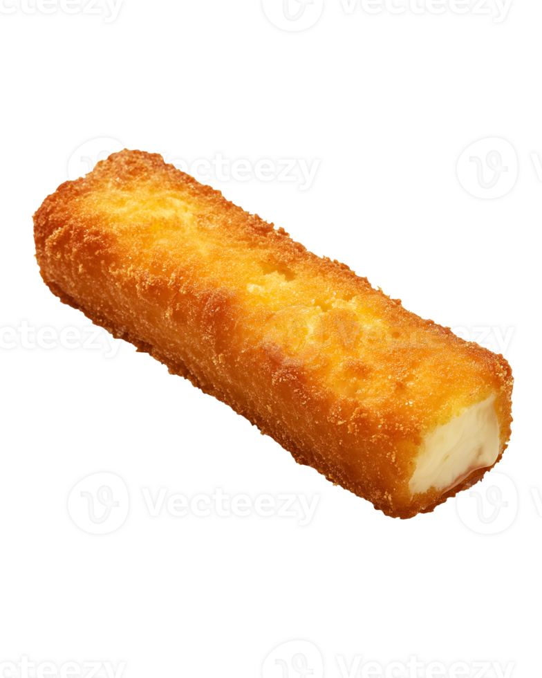 photo of golden fish cheese stick crispy isolated background png