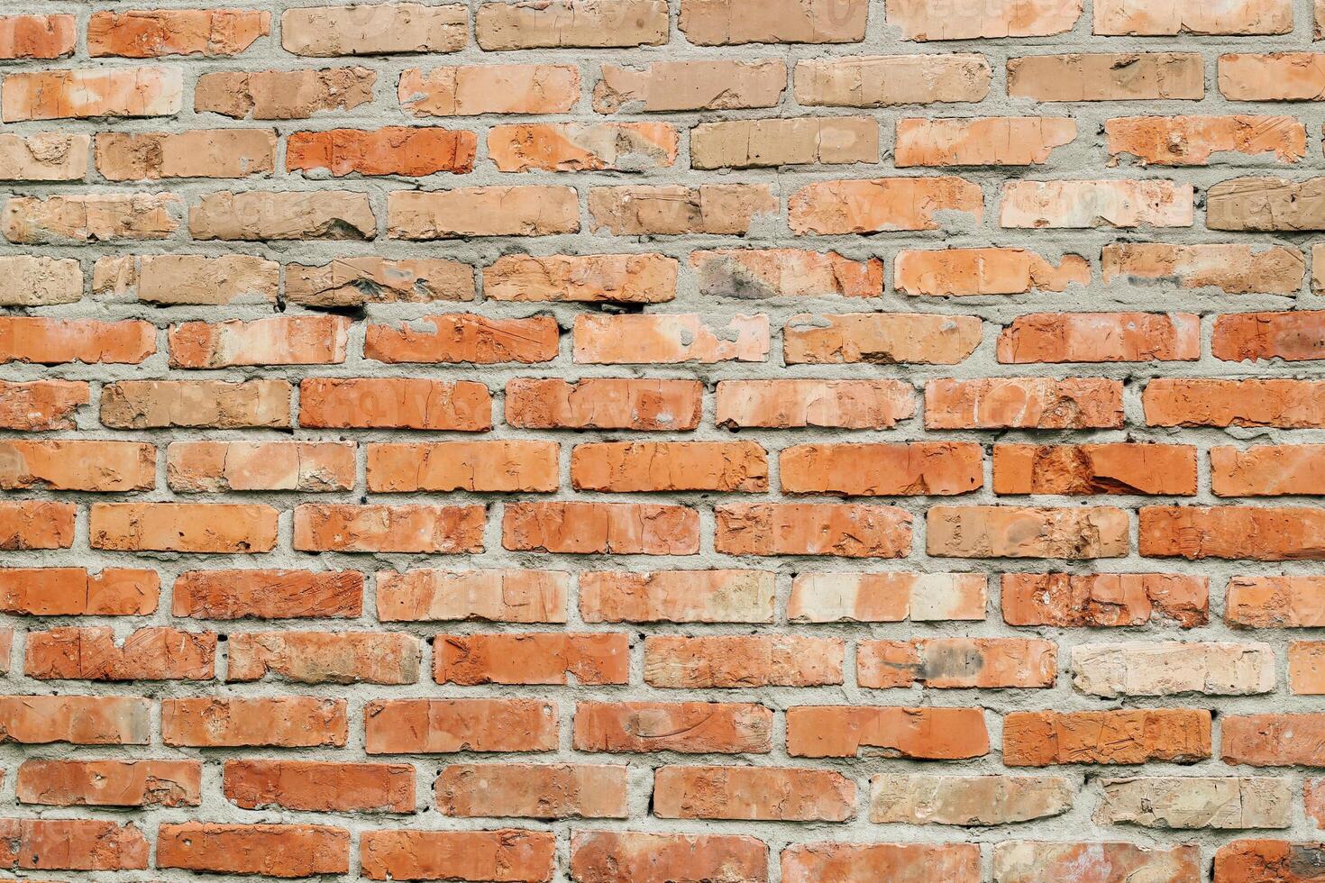 Wall texture from old red brick. photo