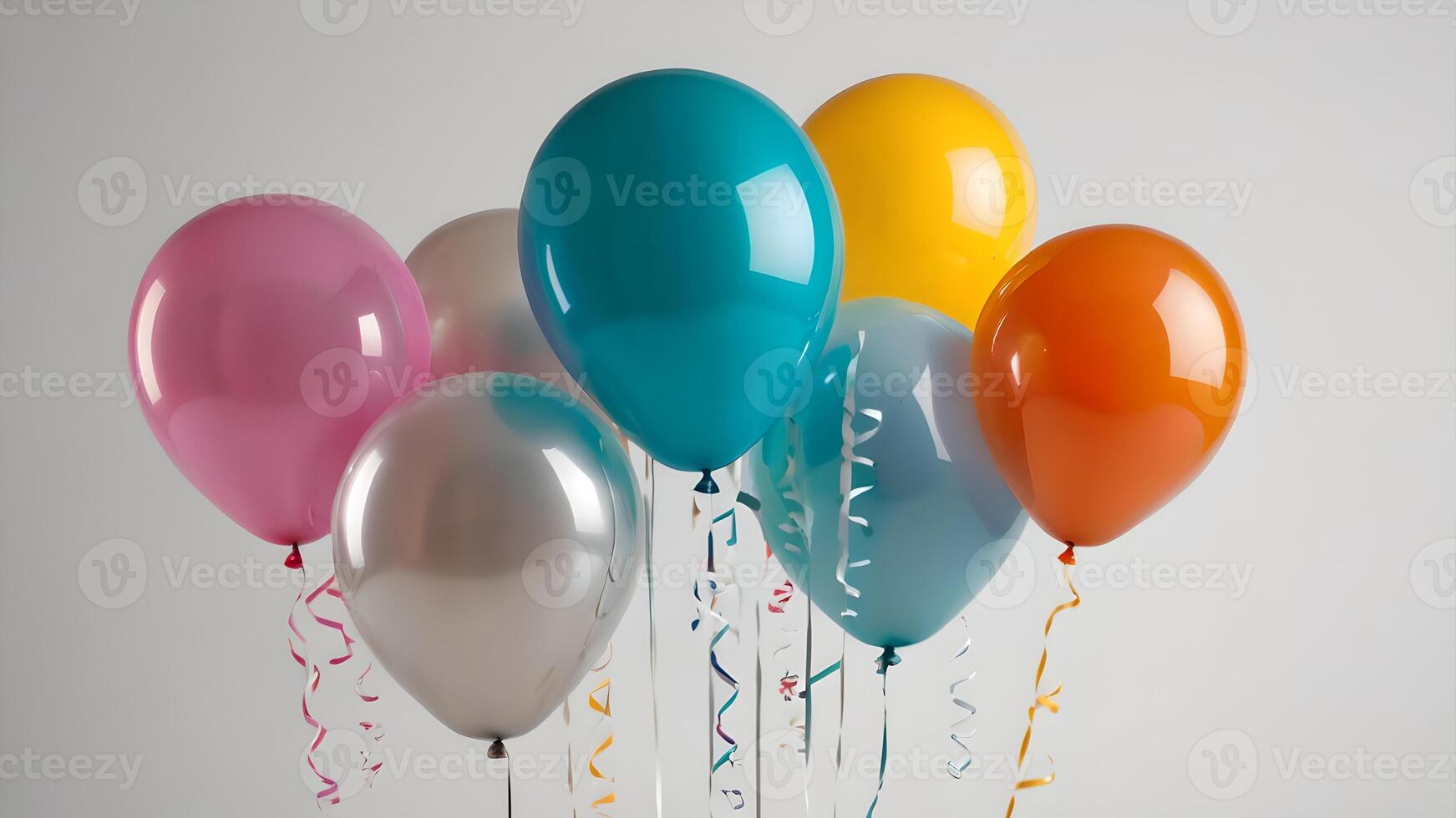 Colorful Balloons Floating in Air photo