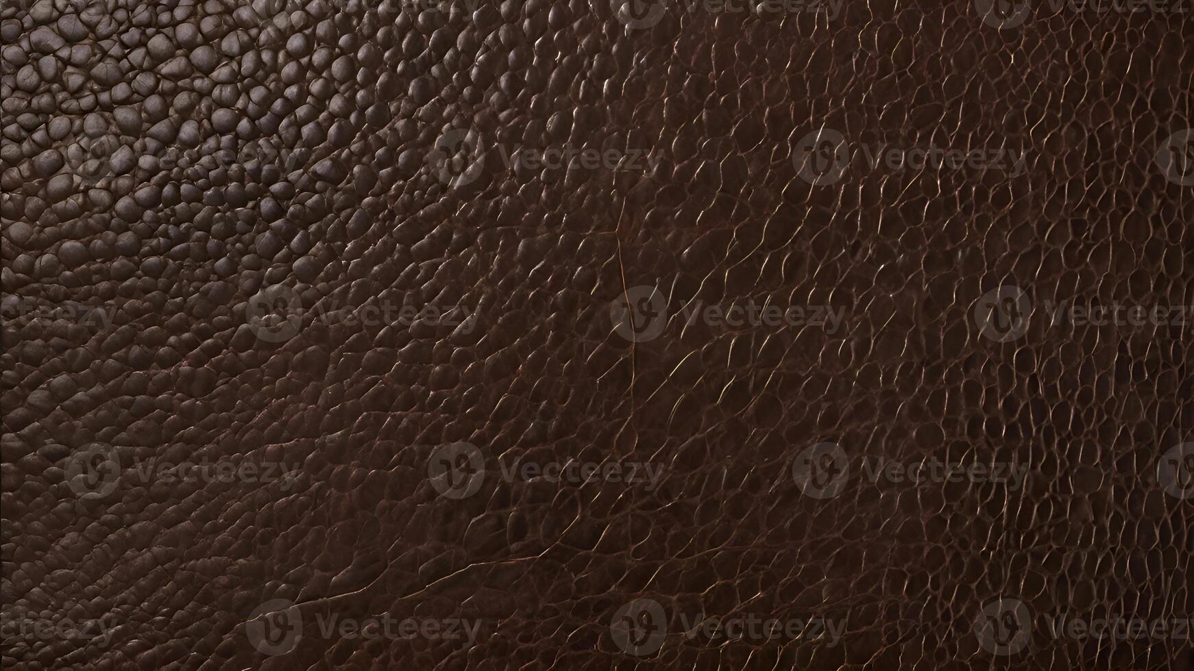 Dark Brown Textured Pebble Leather Background photo