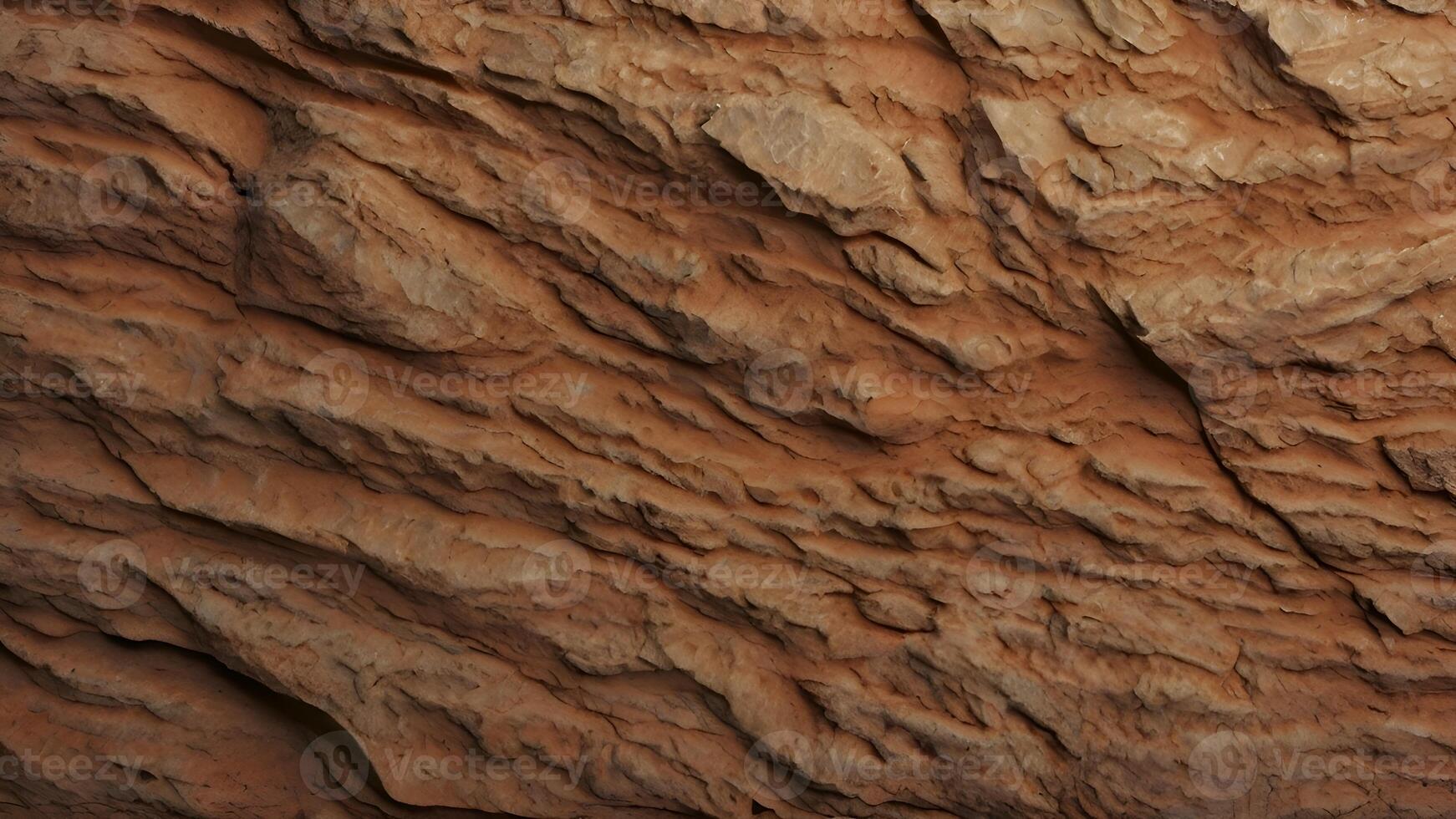 Closeup Of Rough Sandstone Texture With Visible Grains And Warm Reddish Brown Color photo