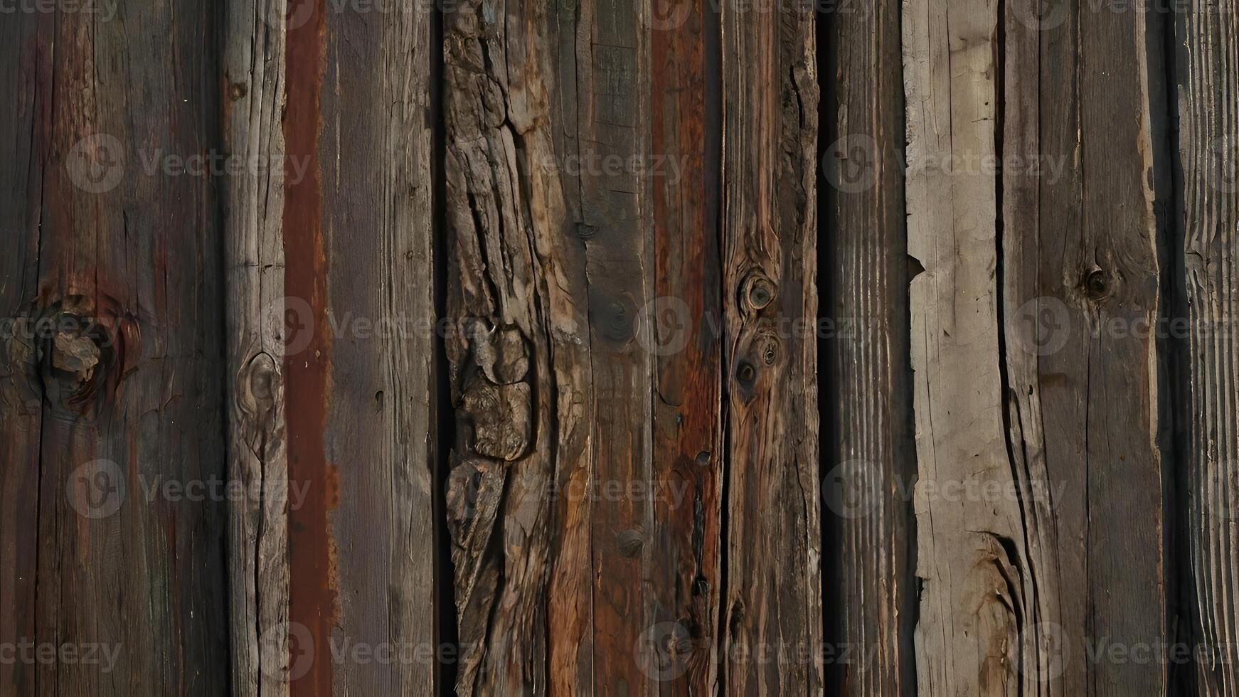 Weathered Wooden Texture With Peeling Paint And Rustic Appearance photo