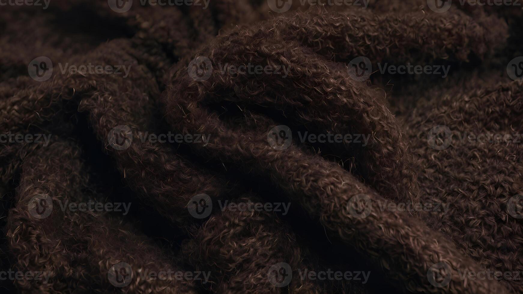 Closeup of Soft Brown Fuzzy Fabric Texture photo