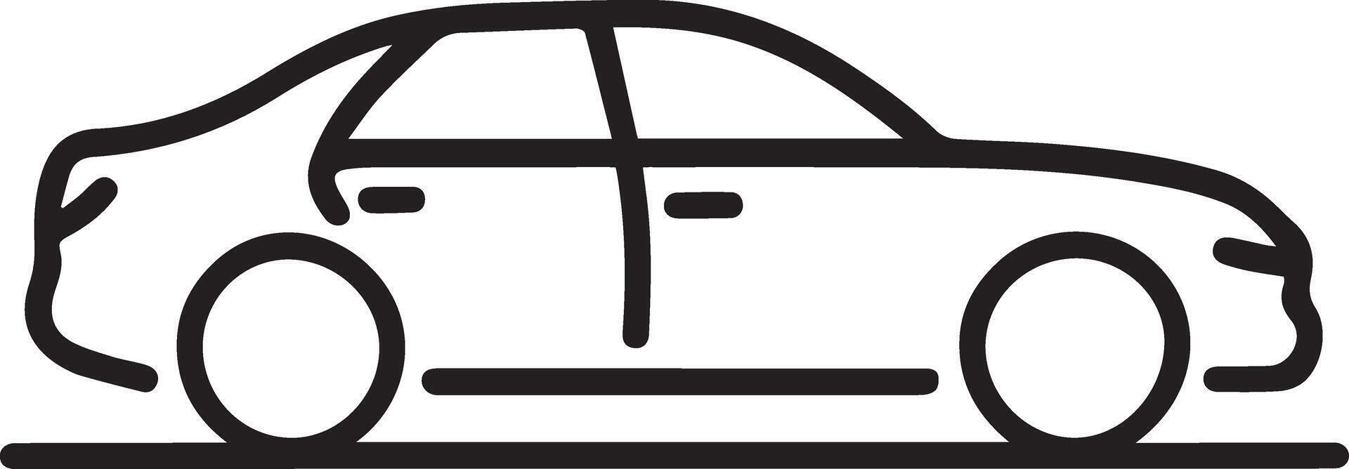 A latest sedan black car, designed for multipurpose use. Its sleek, minimalistic design ensures versatility for various applications, including logos, icons, and t-shirt designs vector