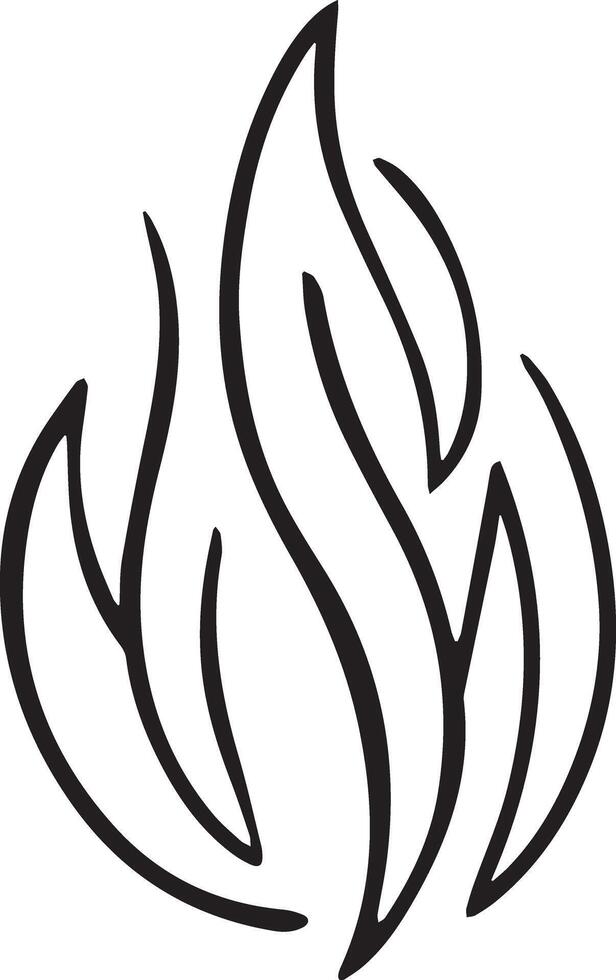 A black color fire flame icon designed for various companies like web developing company or fire service company vector