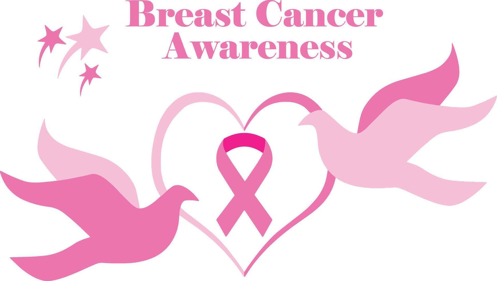 A Breast Cancer Awareness Day that is versatile, smooth, and clean, infused with an emotional touch, making it perfect for womens logos, posters, t-shirts, and other graphic projects vector