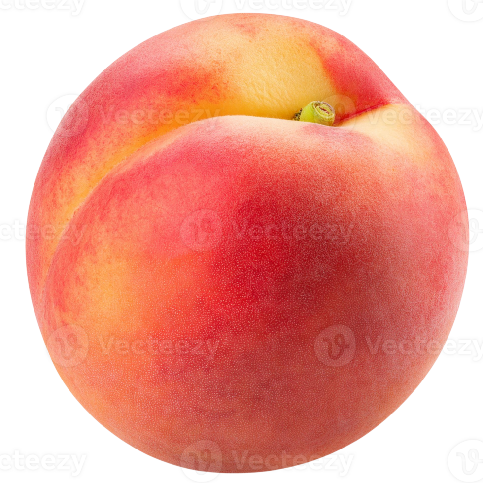A peach isolate on transparent background. png