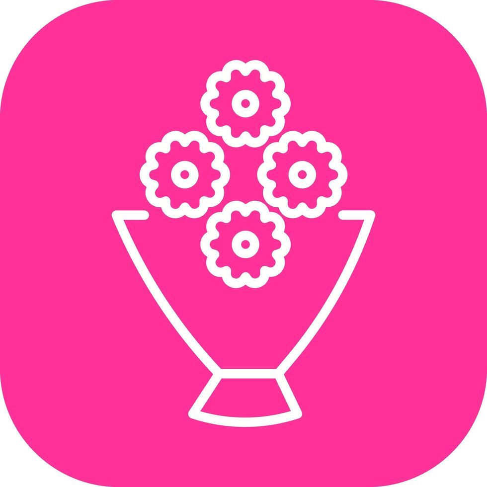 Flower Bouquet Icon Design vector