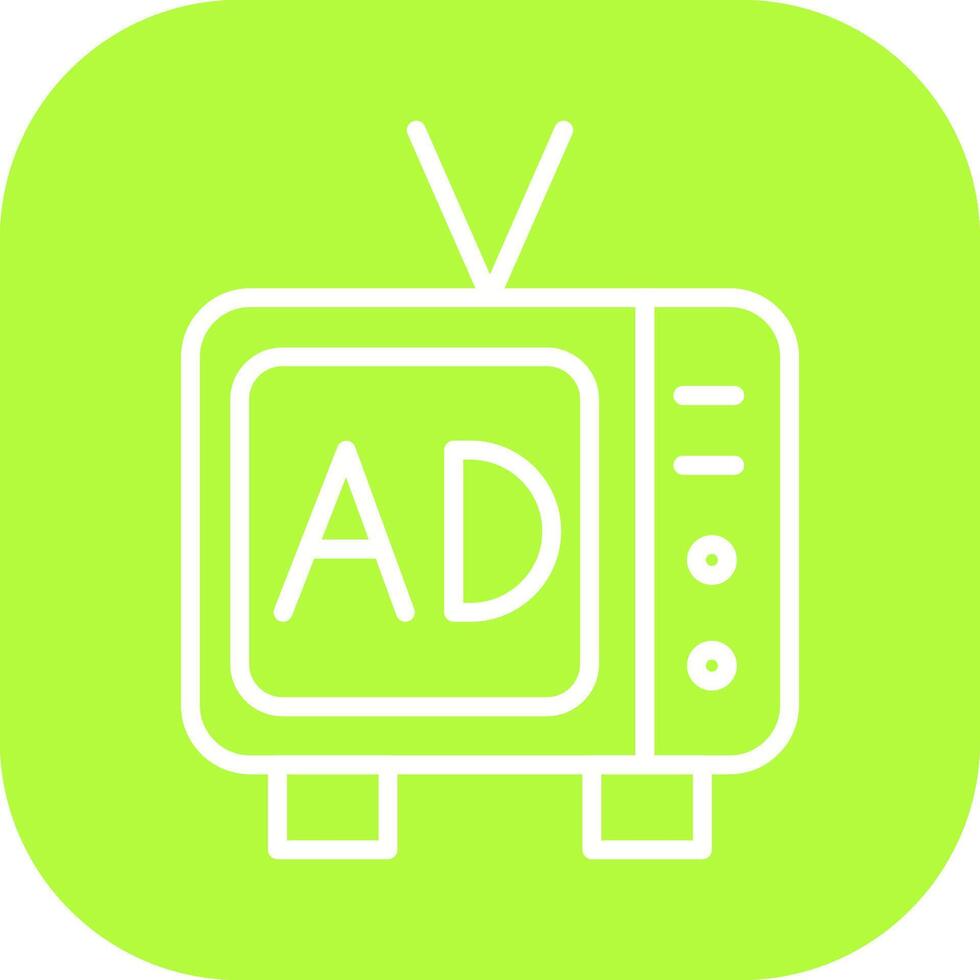 TV Commercial Icon Design vector