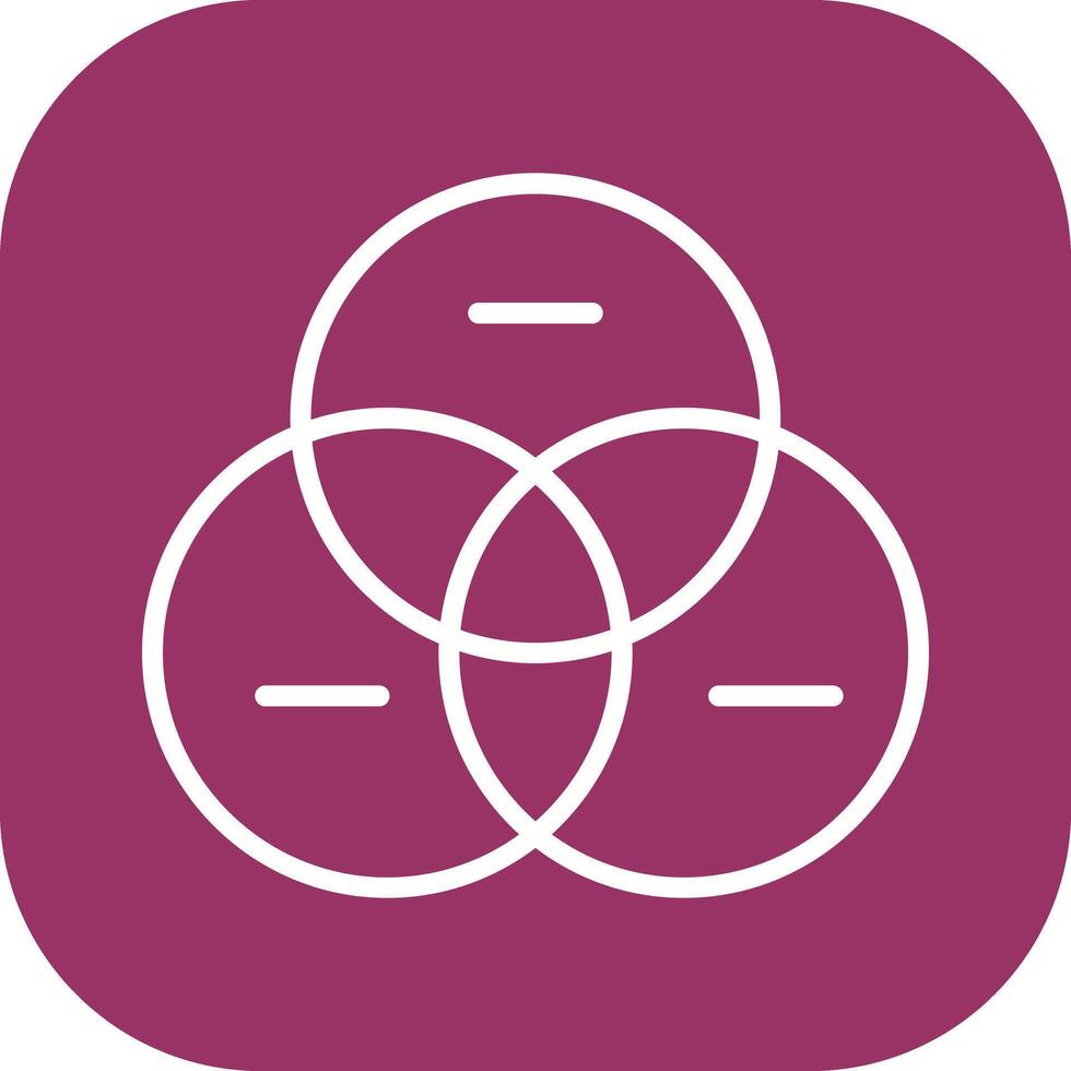 Venn Diagram Icon Design vector