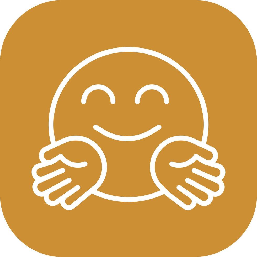 Hugging Face Icon Design vector