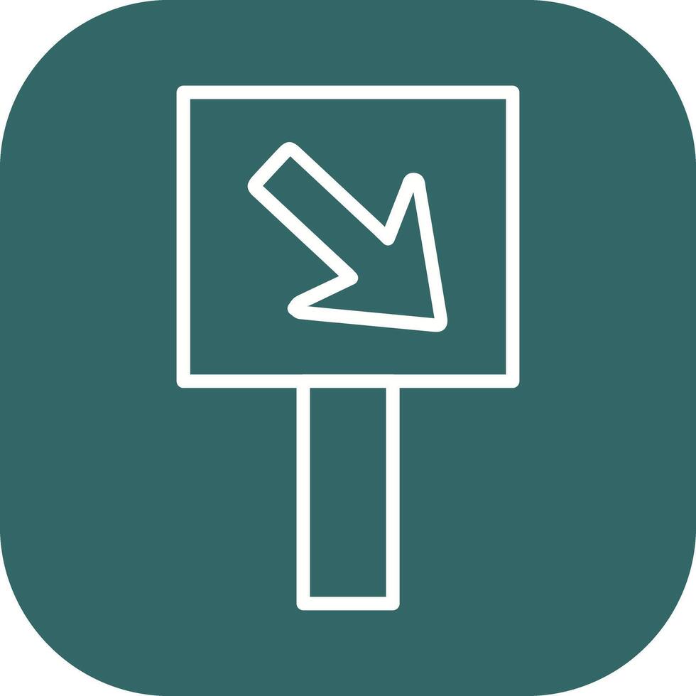 Diagonal Down Right Arrow Icon Design vector