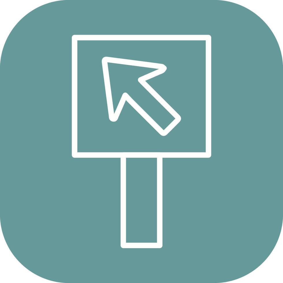 Diagonal Up Left Arrow Icon Design vector