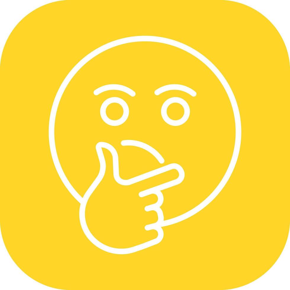 Thinking Face Icon Design vector