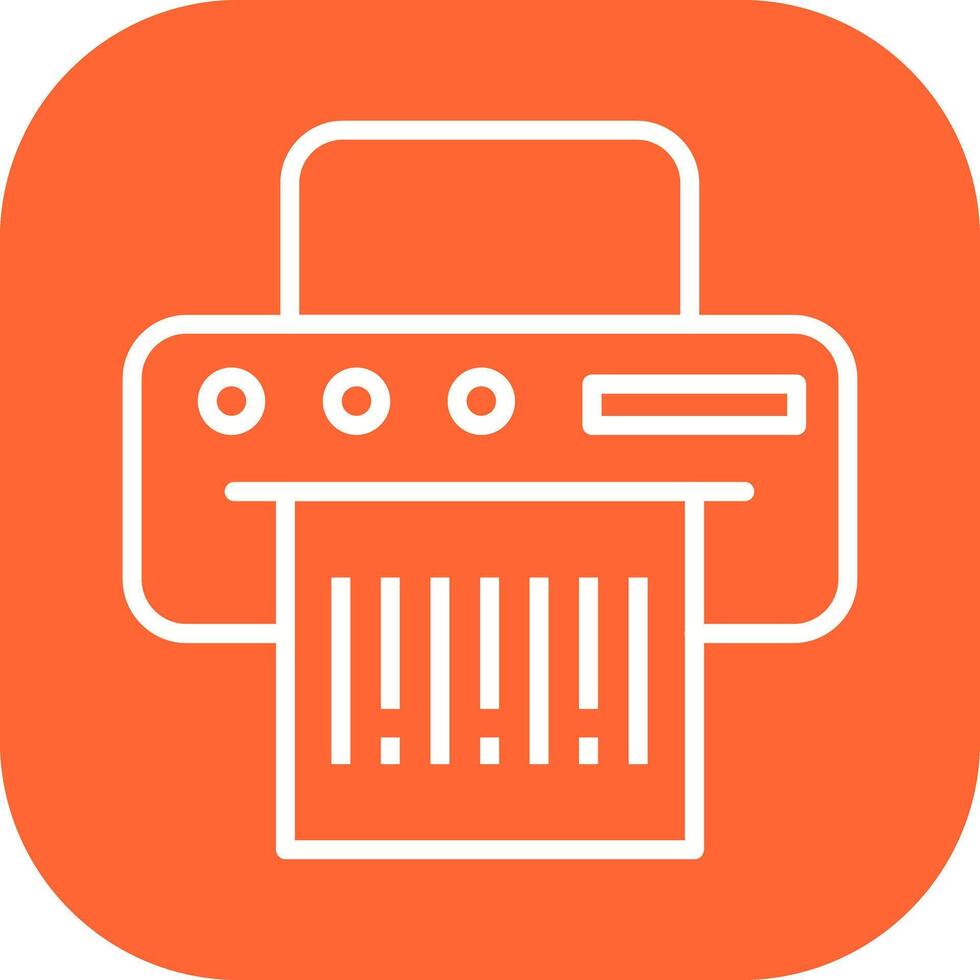 Barcode Printing Icon Design vector