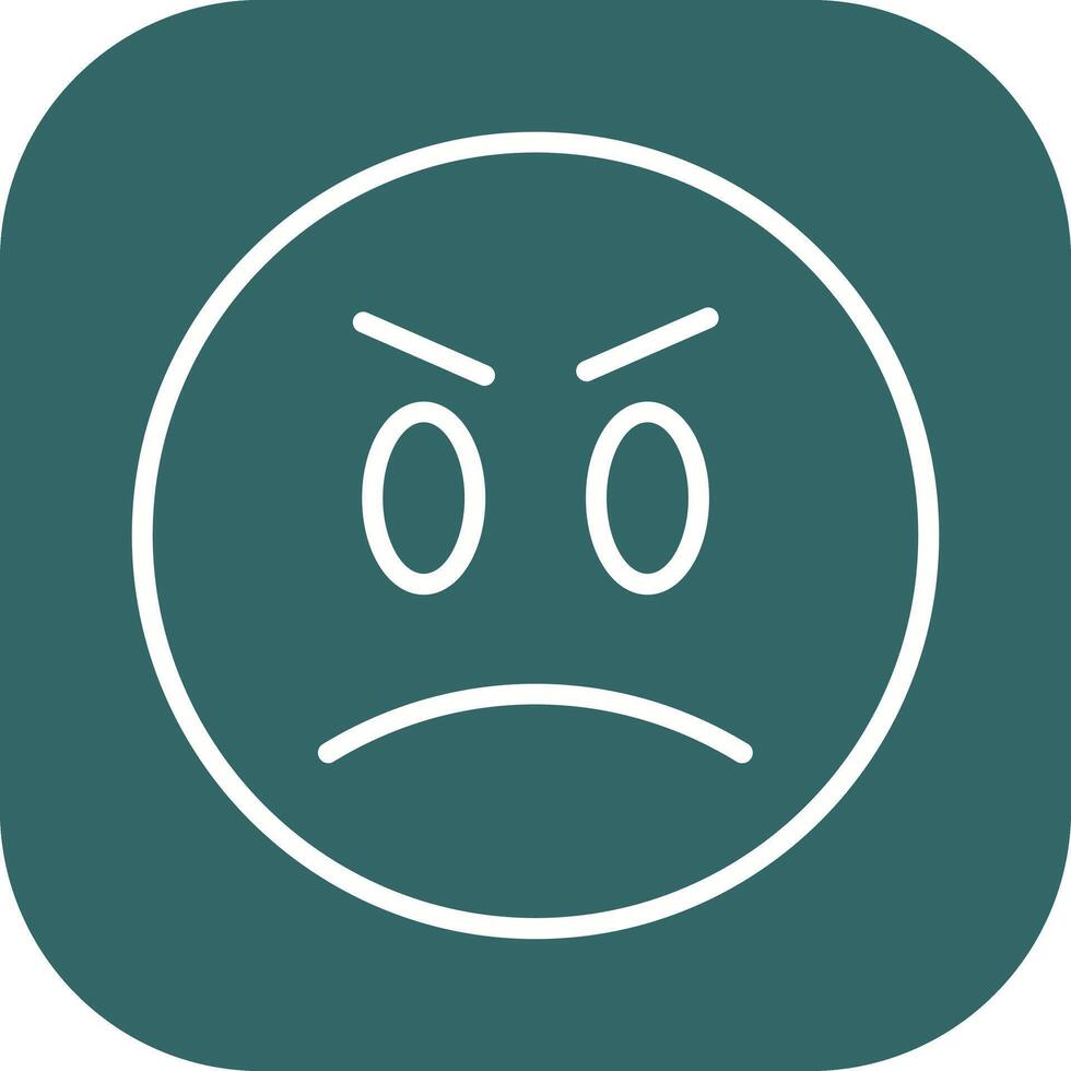 Angry Face Icon Design vector