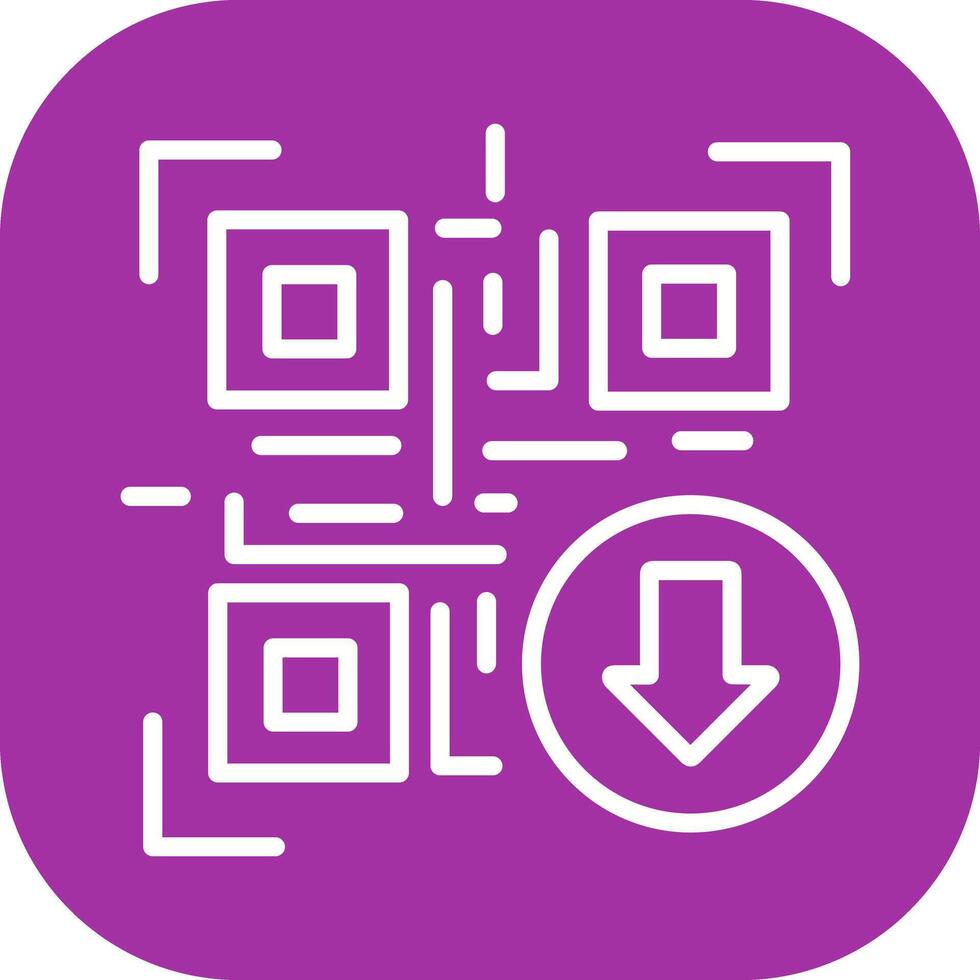 QR Code Download Icon Design vector