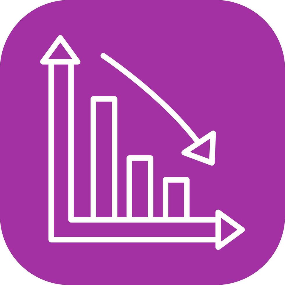 Chart Down Icon Design vector