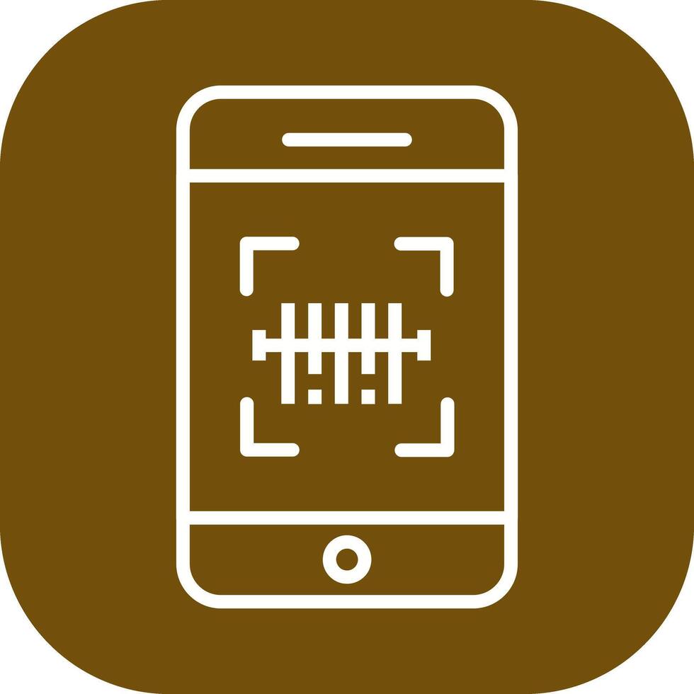 Mobile Scanning Icon Design vector
