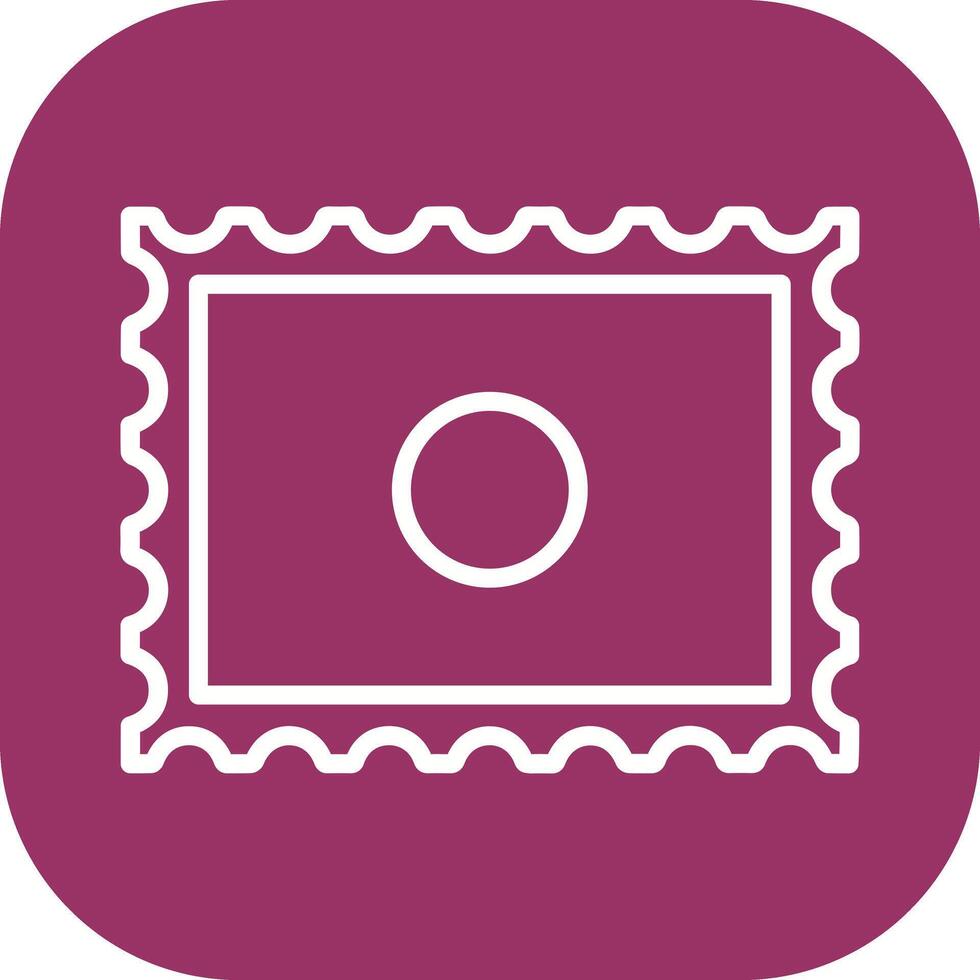 Postal Stamp Icon Design vector