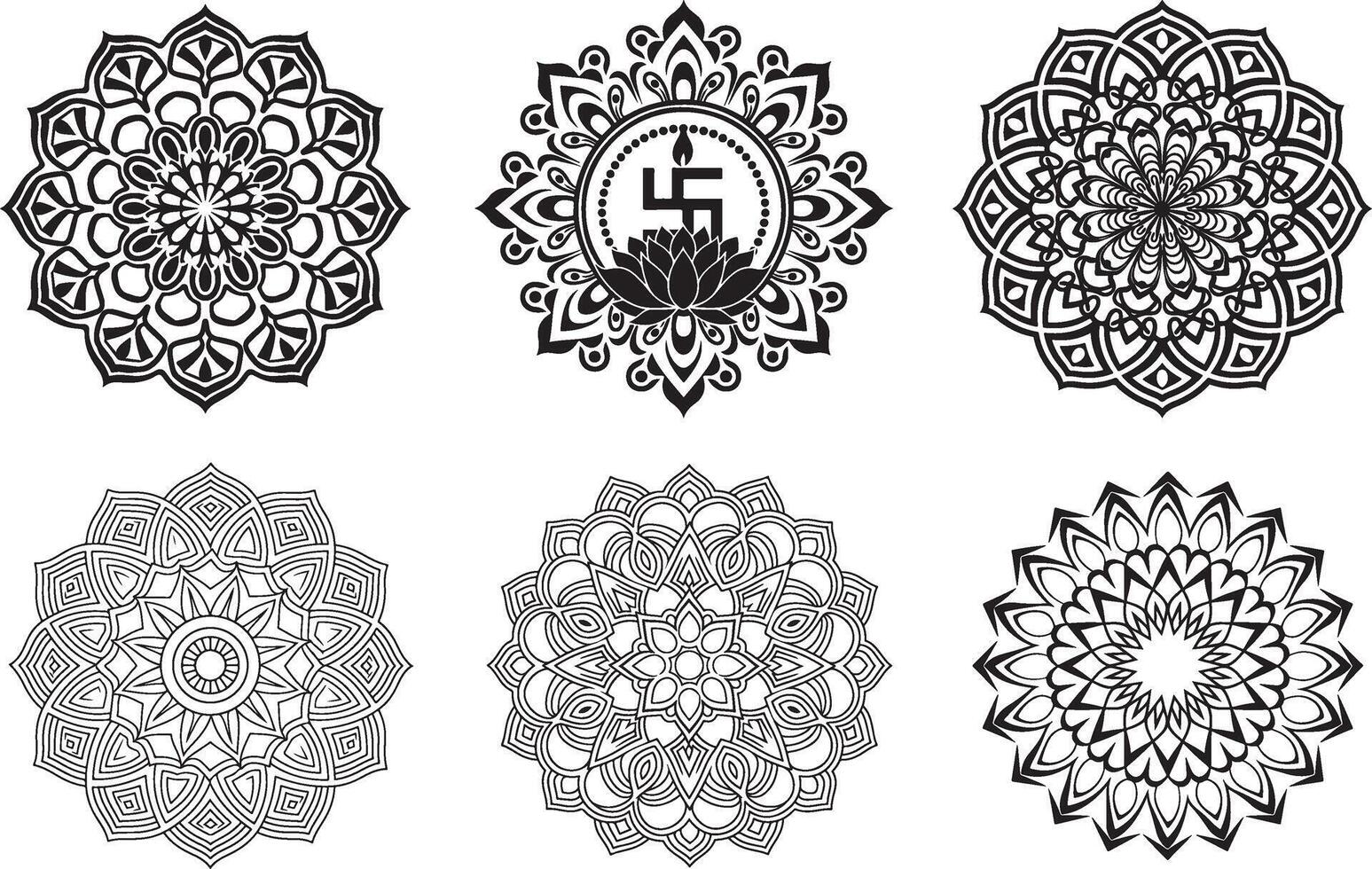 Intricate Floral Mandala Design for Calmness vector
