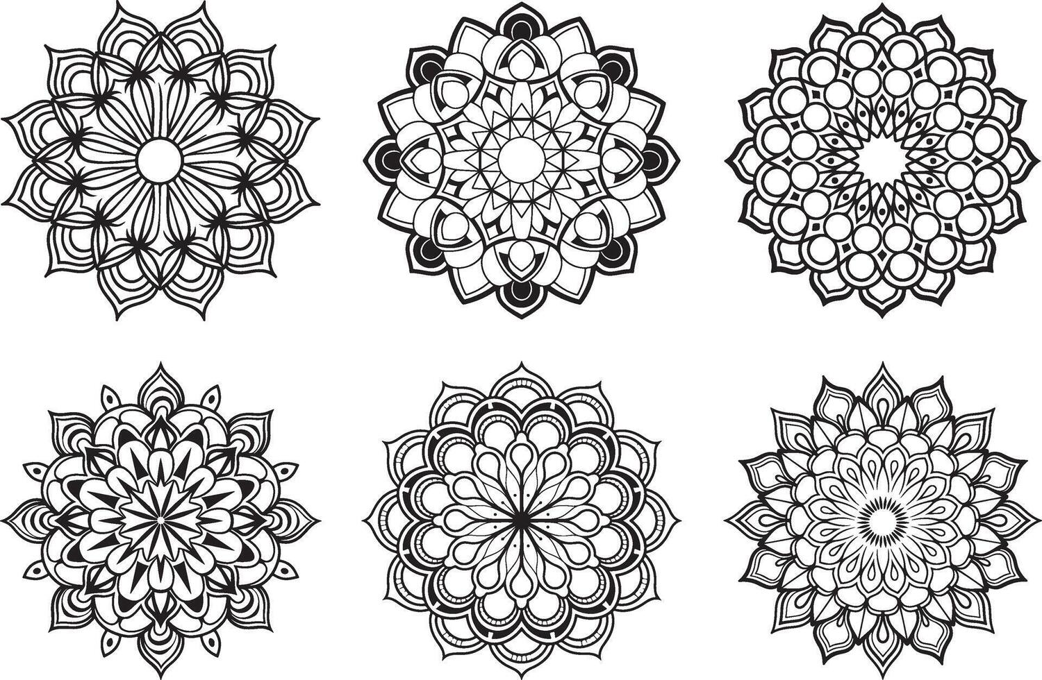 Luminous Mandala with Gradient Shading vector