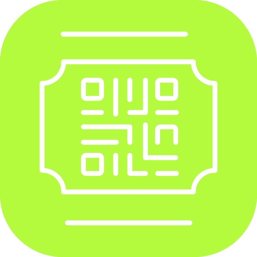 QR Code Ticket Icon Design vector